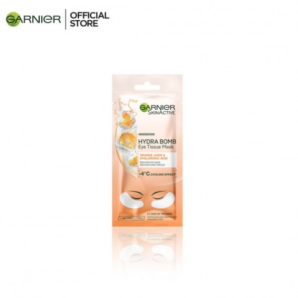 Garnier Hydra Bomb Orange Juice & Hyaluronic Acid Eye Tissue Mask