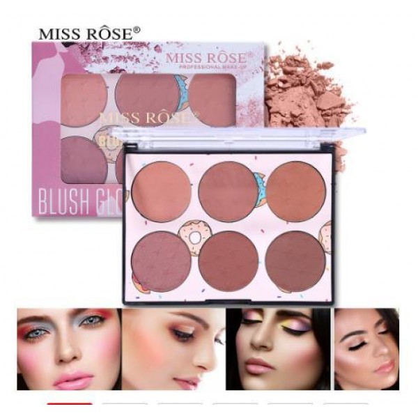 6 Color Miss Rose Blush Palette