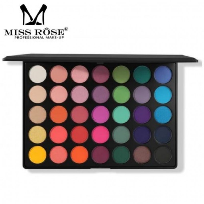 Miss Rose 35 Colors Colorfull Eyeshadow Palette Black Cover