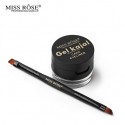 Miss Rose Eye Makeup Set Black Cake Eyeliner + Gel Kajal 24 Hours Stay Eye Liner Soft and Smooth