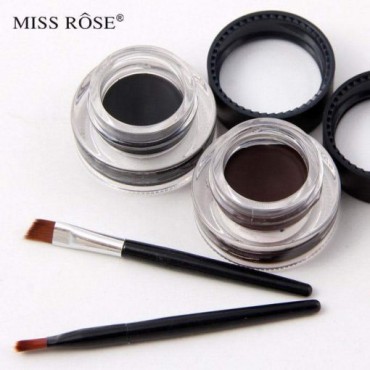 MISS ROSE Gel Eyeliner 2 Color A Set Black and Brown